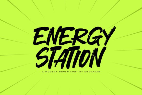 Energy Station Font for Modern Editorial Design