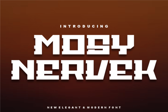 Mosy Nervek – A Bold Sans Serif Font for Craft Creations