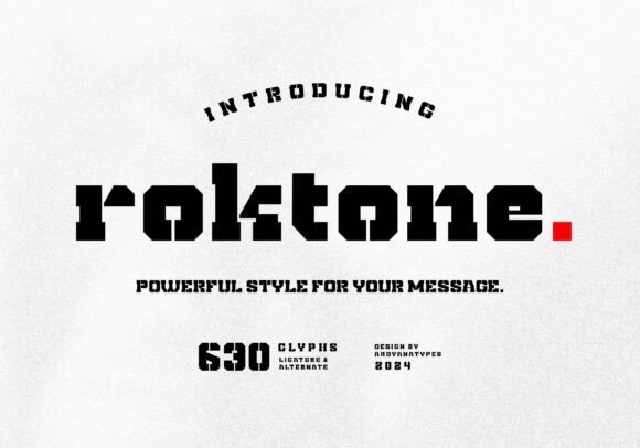 Roktone: A Bold Sans Serif Font for Modern Branding