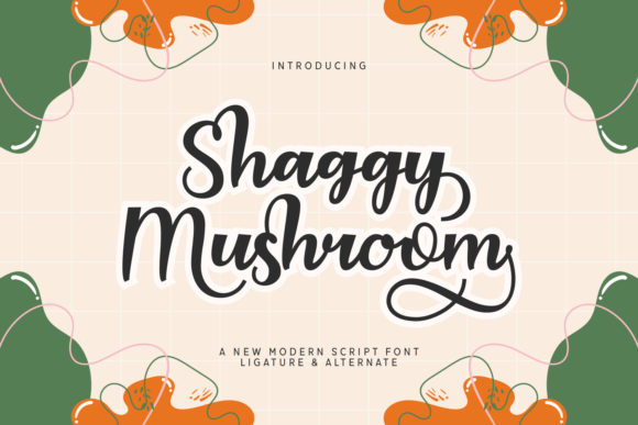 Shaggy Mushroom Font for Handmade Creations