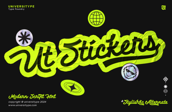 Ut Stickers Font for Modern Editorial Design
